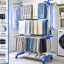 Imagem da oferta Varal De Chão Grande 3 Andares Retrátil Dobrável Com Rodinhas Roupas Lavanderia Compacto Portátil Cor Azul MARCA: KE