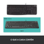 Imagem da oferta Teclado com fio USB Logitech K120 Resistente à Respingos e Layout ABNT2 -920-004423