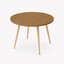 Imagem da oferta Mesa Jantar Sofia Redonda 80cm Freijó Natura 18mm Pés de Madeira Natural Marin