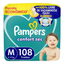 Imagem da oferta Fralda Pampers Confort Sec M 108 unidades