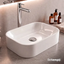 Imagem da oferta Cuba Pia De Apoio Sobrepor Retangular 37x27 Branca Para Banheiro Lavabo Beltempo BT-2010