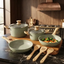 Imagem da oferta Kit 4 Panelas E 3 Utensílios Cozinha Ceramico Indução