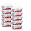 Imagem da oferta Kit 10 potes hermeticos de vidro 640ml para marmitas e organizacao