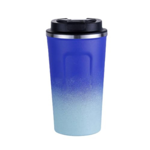 Caneca café aço inoxidável com visor temperatura