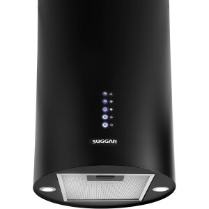 SUGGAR COIFA ILHA REDONDA QUARTZO 35 CM PRETA 220V TP3522PT