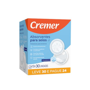 Absorvente Cremer 30un. Seios
