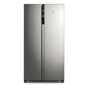 Geladeira Electrolux IS4S Frost Free Inverter 435L Side by Side cor Inox Look