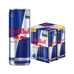 Kit com 4 Energético Red Bull 250ml Sem Açúcar