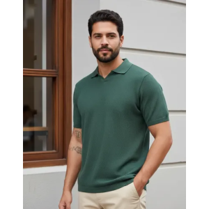Camisa Polo Tricot Masculina Texturizada Decote V Opus!