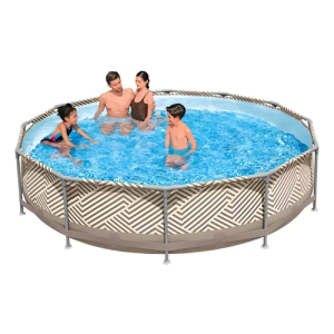 Piscina Estrutural Redonda Mor 7200 Litros Cinza