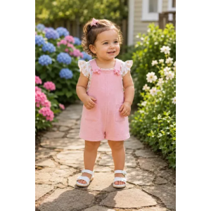 Macaquinho Infantil Unisex Rosa ou Azul