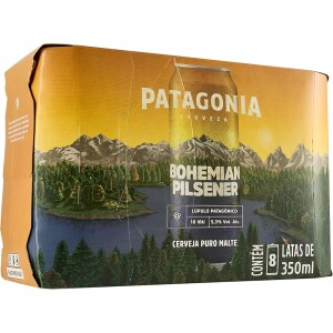 [Rec]Pack de Patagonia BOH Pilsen Nacional Lata Sleek 350ML 8 Unidades