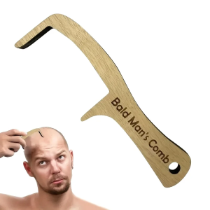 Pente de madeira para careca - presente amigo secreto