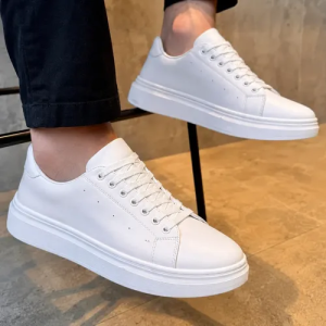 Tênis Sneaker Masculino Casual Branco Confortável Leve
