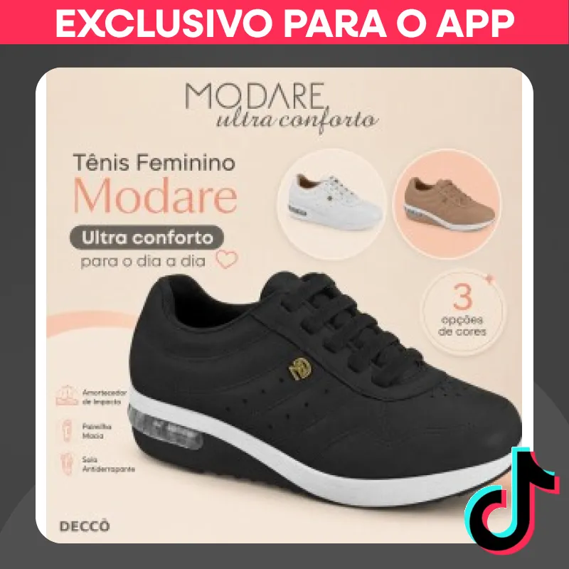 Tênis Feminino Modare Casual | Calce Fácil em Couro Sintético