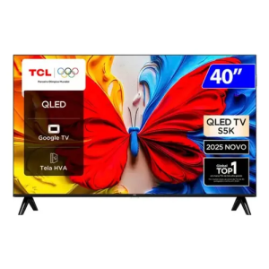 Smart Tv Tcl 40 Polegadas Qled Full Hd S5k Wifi Bluetooth Google Tv 2 Hdmi Hdr10 Dolby Audio 40s5k