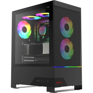 Gabinete Gamer Redragon Carbon Rgb Preto Fibra De Carbono