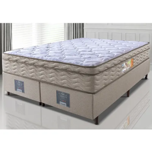 Cama Box Queen Colchão OrtoFirm + Box 158x198x67 One Face Espuma D33 Dourado