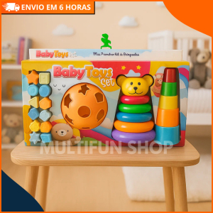 Kit de Brinquedos Educativos para Bebê