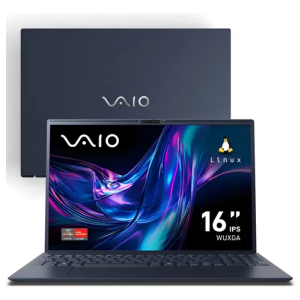 Notebook Vaio Fe16 Amd Ryzen 7 5825u Linux 8gb RAM 512gb Ssd Wi-Fi 6 Tela 16" Ips Wuxga Antirreflexo - Cinza Grafite Vjf