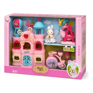 Casinha Boneca Coelho Mini Castelo Móveis Hopjoy Maxi Toys Mini Parque Da Fantasia