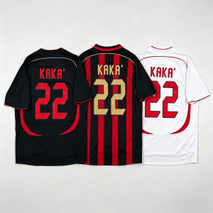 Camisa de Futebol Retrô KAKA 22 para Homens e Mulheres Camiseta Esportiva de Manga Curta para o Verão Coleção Stre