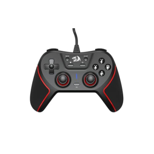 Controle Gamer Redragon Ephemera USB com Hall Effect 19 Botões Vibração Dupla X-Input e D-Input Preto e Vermelho
