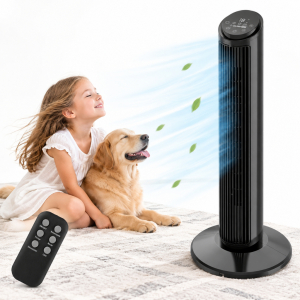 Ventilador de Torre Silencioso Hivento com Controle Remoto 3 Velocidades