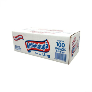 Paçoca Rolha Amendupã Caixa c100 unidades 1,5kg