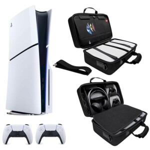 Maleta Mochila Bolsa Case Rígida Protetora Viagem Preta Anti-Poeira Compativel Com Playstation Ps5 SLIM