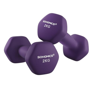 SONGMICS Conjunto de 2 Halteres Hexagonais 2 x 2 kg