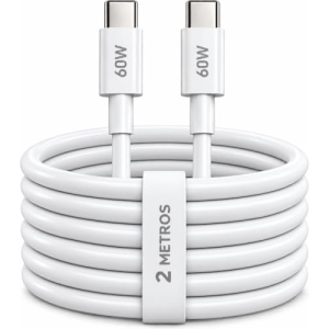 Cabo USB-C 2m 60W Carregamento Rápido