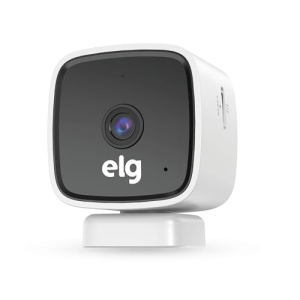 Elg, Shci603, Câmera Interna 1080p Full Hd Inteligente Wi-fi Com Botão Sos, Áudio Bidirecional, Visão Noturna E Detecção De Movimentos, Branco
