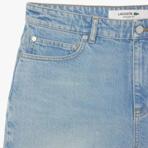 Bermuda em Denim com Ajuste Reto Lacoste Masculina