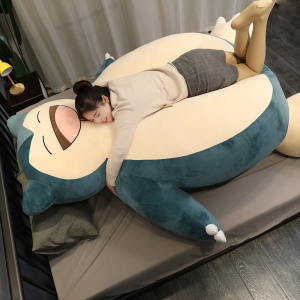 Pelúcia Gigante Snorlax de 200100cm Brinquedos de Pelúcia Pokémon Kawaii Pelúcia Snorlax com Casca de Couro Sem