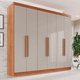 Imagem da oferta Guarda-Roupa Casal 6 Portas 2 Gavetas França Cinamomo/Off-White - Bege