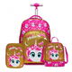 Imagem da oferta Kit Mochila Rodinha Infantil Unicórnio Feminina Escolar Reforçada