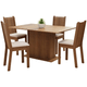 Imagem da oferta Conjunto Sala de Jantar Madesa Luana Mesa Tampo de Madeira com 4 Cadeiras