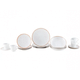 Imagem da oferta Aparelho de Jantar 20 Peças Tramontina Redondo Porcelana Branco e Marrom Mare