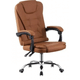 Imagem da oferta Cadeira de Escritório Presidente Base Cromada com Rodinha Fortt Marselha Marrom - CPF03-M