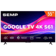 Imagem da oferta Smart TV 55" Google TV LED Ultra HD 4K Semp 55S61 3 HDMI 1 USB Bluetooth HDR10 Bivolt