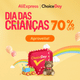 Imagem da oferta Começou o Choice Day Dia Das Crianças no Aliexpress com até 70% de Desconto + Cupons