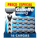 Imagem da oferta Gillette Mach3 Carga Para Aparelho 16 Uds