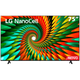 Imagem da oferta Smart TV 75" 4K LG NanoCell Bluetooth ThinQ AI Alexa Google Assistente Airplay 3 HDMIs - 75NANO77SRA