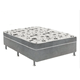 Imagem da oferta Cama Box Casal Suede Cinza + Colchão Casal Suede Cinza Espuma 138x188x55