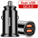 Carregador Veicular Baseus 30w QC 3.0 USB Tipo-C