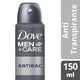 Imagem da oferta 2 UnidadesDesodorante Antitranspirante Aerossol Dove Men Antibacteriano 150ml