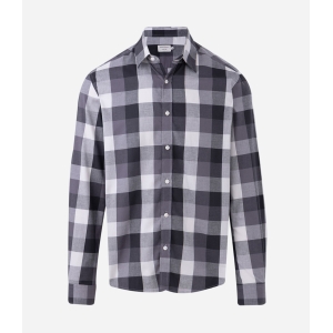 Camisa Manga Longa em Flanela Xadrez PretoBranco - Lojas Renner