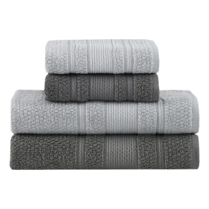 Jogo com 4 Toalhas Buddemeyer Bella Extra Soft Cinza