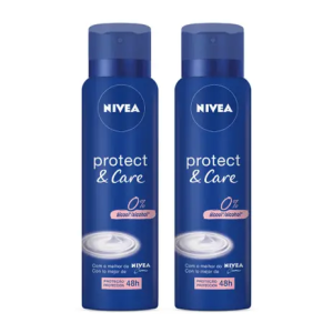 Pack Desodorante Antitranspirante Aerossol 48h Nivea Protect & Care 2 Unidades 150ml